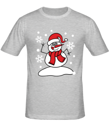 Мужская футболка Забавный снеговик