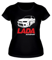 Женская футболка Lada autosport фото