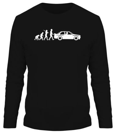 Мужская футболка длинный рукав БМВ эволюция