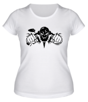 Женская футболка Скелет мотоциклист