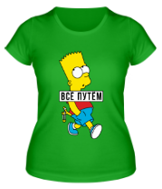 Женская футболка Барт Симпсон Всё путем фото