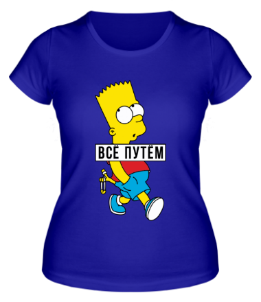 Женская футболка Барт Симпсон Всё путем