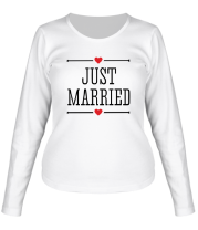 Женская футболка длинный рукав Just Married фото