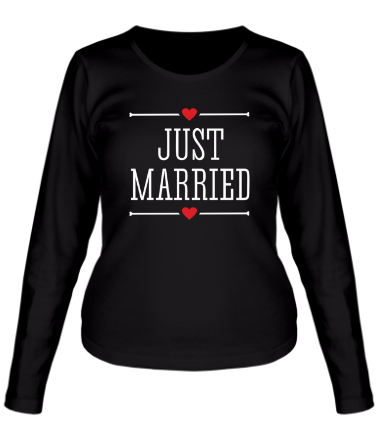 Женская футболка длинный рукав Just Married