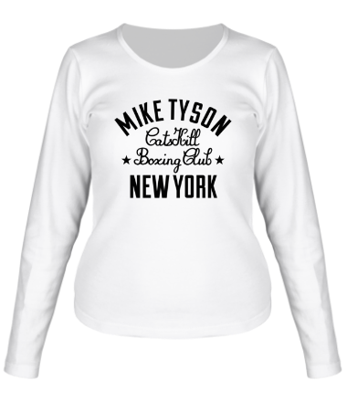 Женская футболка длинный рукав Mike Tyson CatsKill Boxing Club