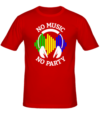 Мужская футболка No music - no party