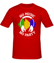 Мужская футболка No music - no party фото