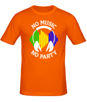 Мужская футболка No music - no party