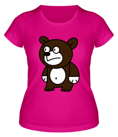 Женская футболка Странный мишка