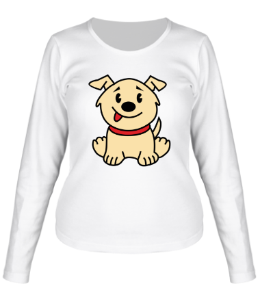 Женская футболка длинный рукав Верный пес