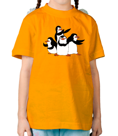 Детская футболка Пингвины из Мадагаскара