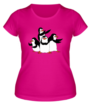 Женская футболка Пингвины из Мадагаскара