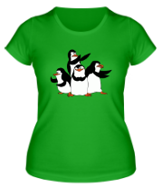 Женская футболка Пингвины из Мадагаскара