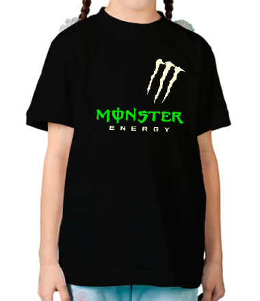 Детская футболка Monster energy shoulder (glow)