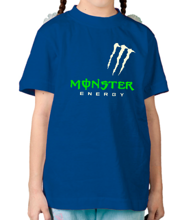 Детская футболка Monster energy shoulder (glow)