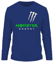 Мужская футболка длинный рукав Monster energy shoulder (glow) фото
