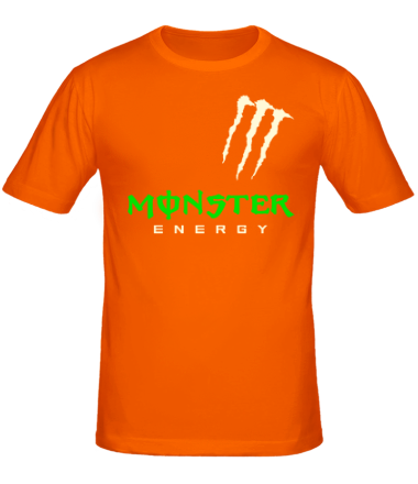 Мужская футболка Monster energy shoulder (glow)