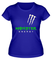 Женская футболка Monster energy shoulder (glow)