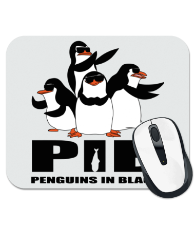 Коврик для мыши PIB | Penguins in black
