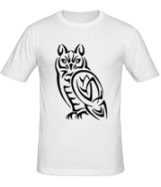 Мужская футболка Сова кельтский орнамент фото