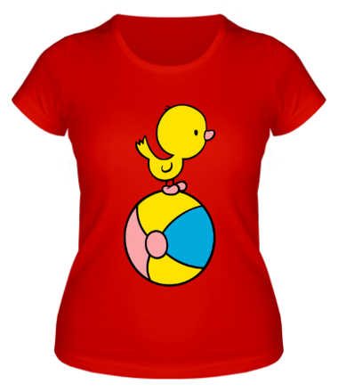 Женская футболка Утёнок с мячом