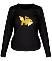 Женская футболка длинный рукав Золотая рыбка фото