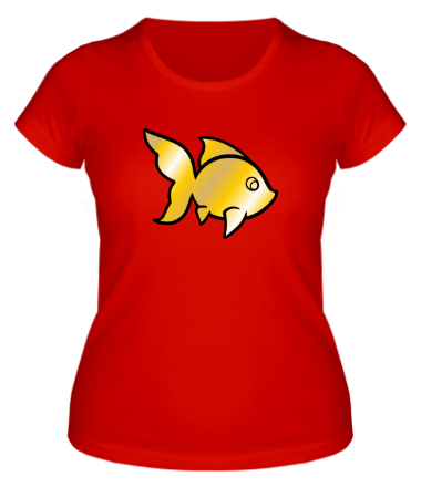 Женская футболка Золотая рыбка