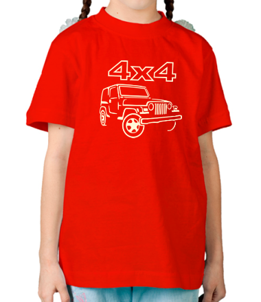 Детская футболка 4x4 внедорожники (свет)