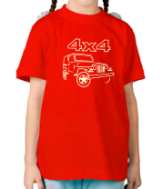 Детская футболка 4x4 внедорожники (свет) фото