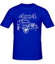Мужская футболка 4x4 внедорожники (свет) фото