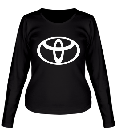 Женская футболка длинный рукав Toyota big logo