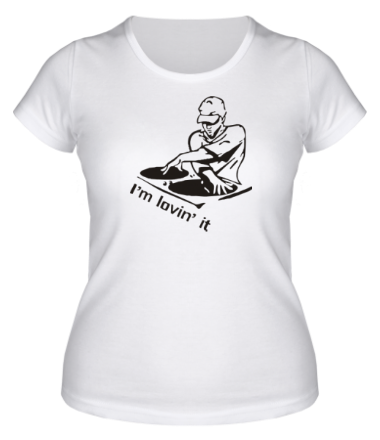 Женская футболка Dj - I am lovin it
