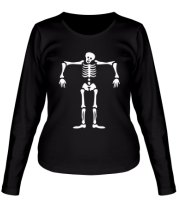 Женская футболка длинный рукав Скелет марионетка фото