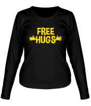 Женская футболка длинный рукав Бесплатные обнимашки фото