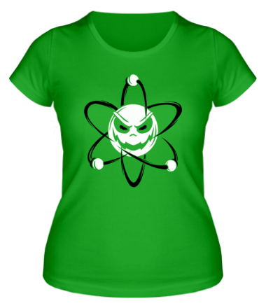 Женская футболка Злой атом