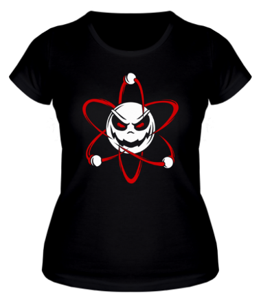 Женская футболка Злой атом