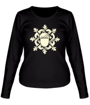 Женская футболка длинный рукав Жёлудь с кельтским узором фото