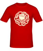 Мужская футболка Череп с кельтскими узорами (свет) фото