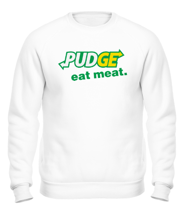 Толстовка без капюшона Pudge - Eat Meat