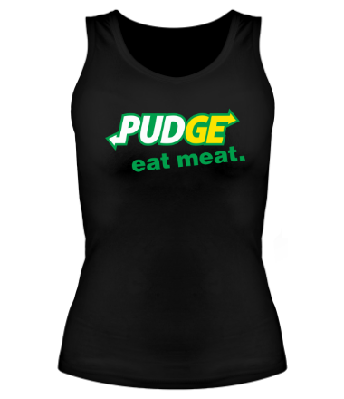 Женская майка борцовка Pudge - Eat Meat