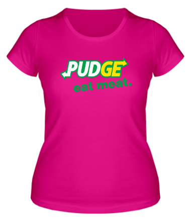 Женская футболка Pudge - Eat Meat