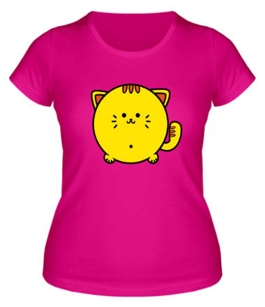 Женская футболка Пухлый котик