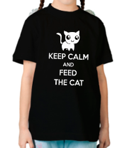 Детская футболка Кормите котиков фото