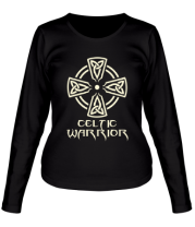 Женская футболка длинный рукав Кельтский воин (свет) фото