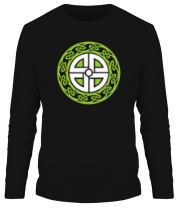 Мужская футболка длинный рукав Кельтский щит (руна) фото