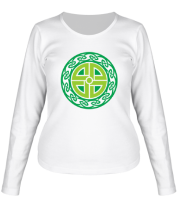 Женская футболка длинный рукав Кельтский щит (руна) фото