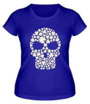 Женская футболка Череп из клевера (свет) фото