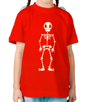 Детская футболка Скелетик (свет) фото