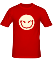 Мужская футболка Коварный смайл (свет) фото