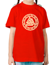 Детская футболка Вальнут символ Одина (свет) фото